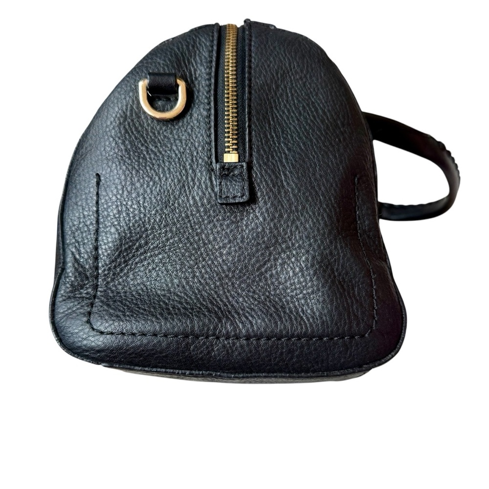 Cole Haan village satchel, pebbled black leather & blue interior EUC - Picture 5 of 12